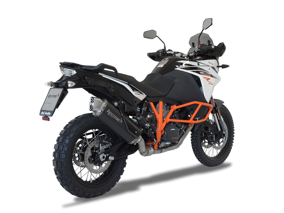 HP CORSE KTM Adventure / Super Adventure (13/20) Slip-on Exhaust "4-Track R Black" (EU homologated)