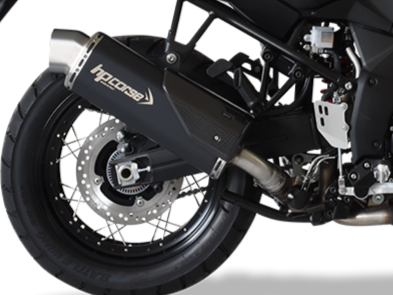 HP CORSE Suzuki DL1000 V-Strom (17/19) Slip-on Exhaust "4-Track R Black" (EU homologated)