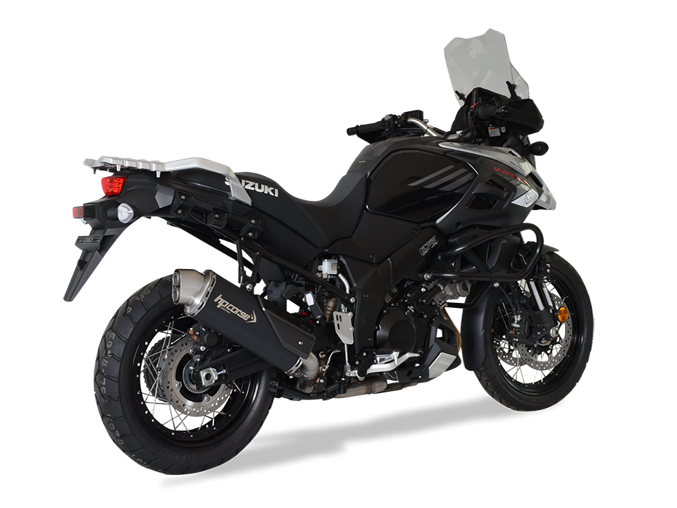 HP CORSE Suzuki DL1000 V-Strom (17/19) Slip-on Exhaust "4-Track R Black" (EU homologated)