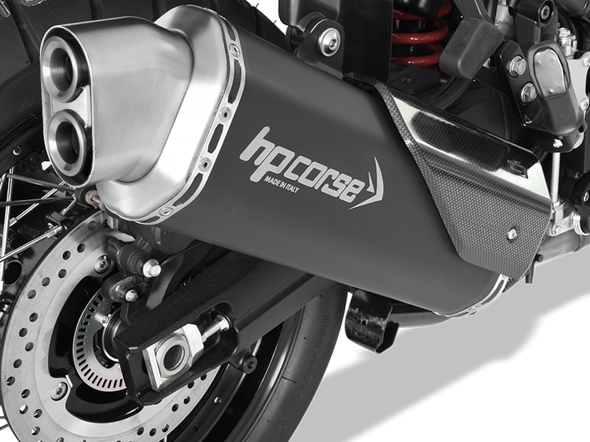 HP CORSE Suzuki DL1000 V-Strom (17/19) Slip-on Exhaust "4-Track R Black" (EU homologated)