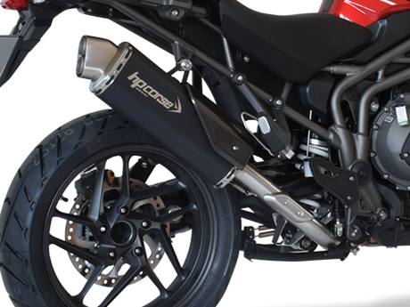 HP CORSE Triumph Tiger 1200 (18/21) Slip-on Exhaust "4-Track R Black" (EU homologated)