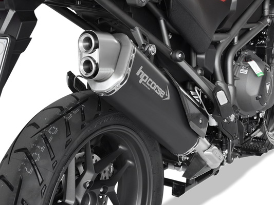 HP CORSE Triumph Tiger 1200 (18/21) Slip-on Exhaust "4-Track R Black" (EU homologated)