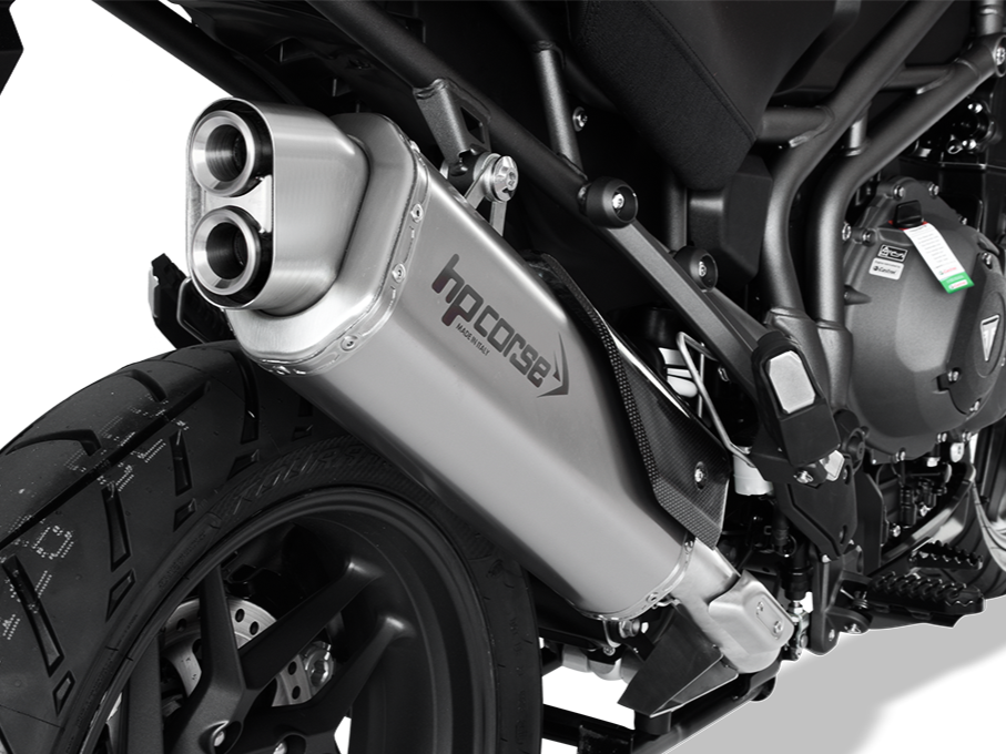 HP CORSE Triumph Tiger 1200 (18/21) Slip-on Exhaust "4-Track R Satin" (EU homologated)