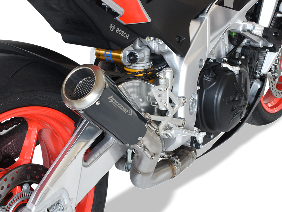 HP CORSE Aprilia RSV4 / Tuono V4 (17/18) Slip-on Exhaust "GP-07 Black" (racing)