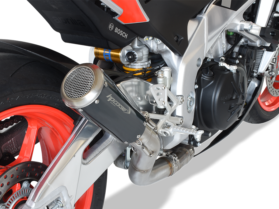 HP CORSE Aprilia RSV4 / Tuono V4 (17/18) Slip-on Exhaust "GP-07 Black" (racing)