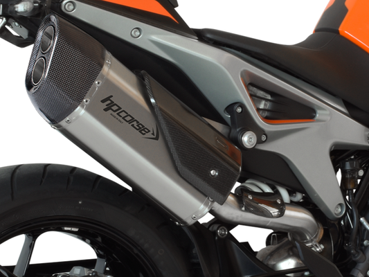 HP CORSE KTM 790 / 890 Duke Slip-on Exhaust "SP-3 Carbon Short Satin" (EU homologated)