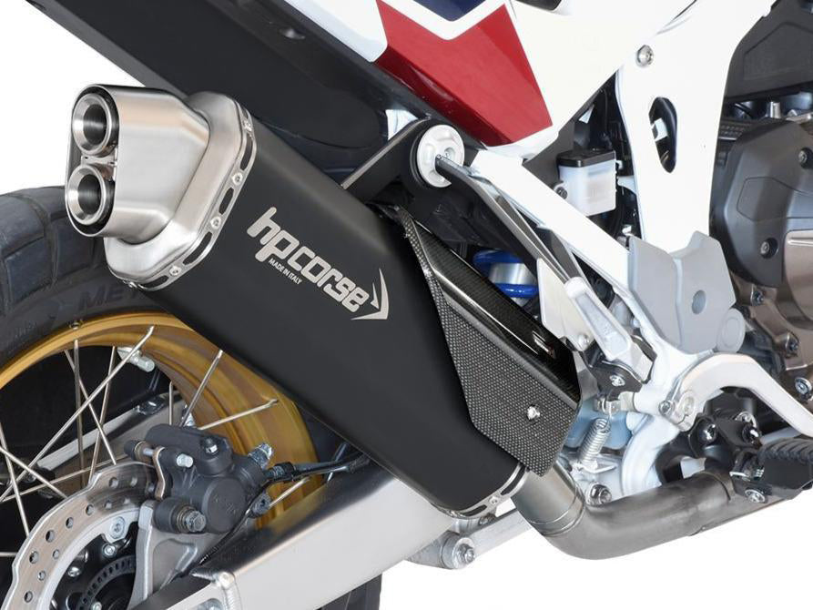 HP CORSE Honda CRF1100L Africa Twin Slip-on Exhaust "4-Track R Black" (EU homologated)