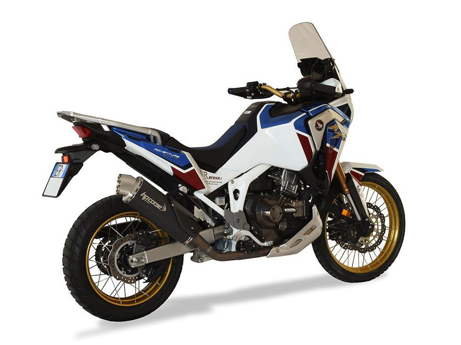 HP CORSE Honda CRF1100L Africa Twin Slip-on Exhaust "4-Track R Black" (EU homologated)