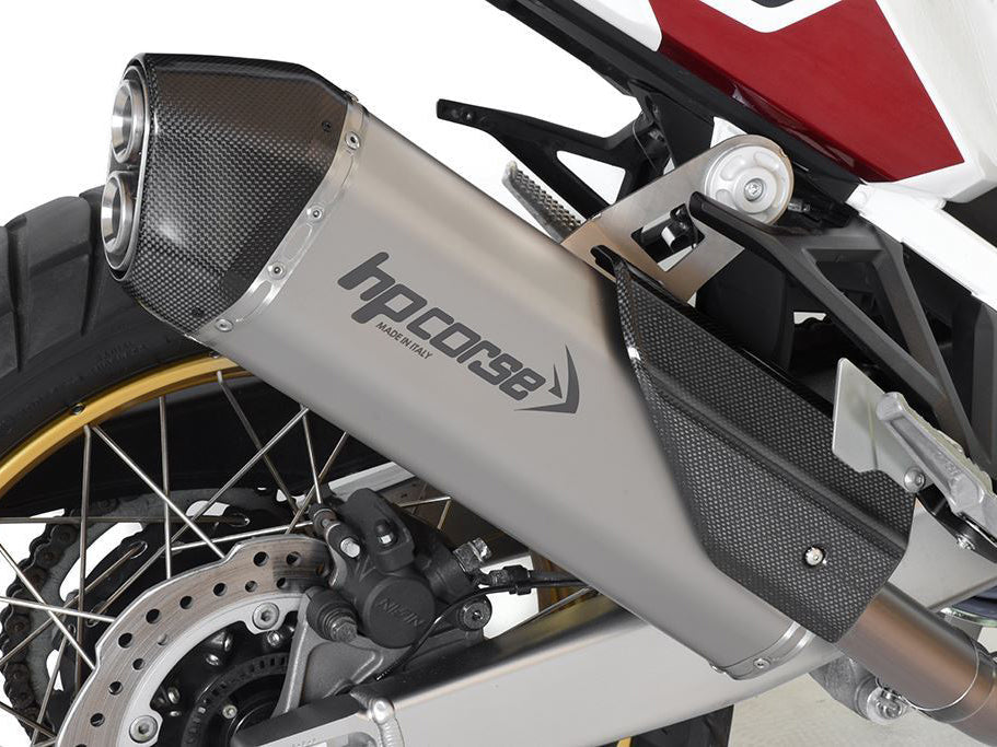 HP CORSE Honda CRF1100L Africa Twin Slip-on Exhaust "SPS Carbon Satin" (EU homologated)