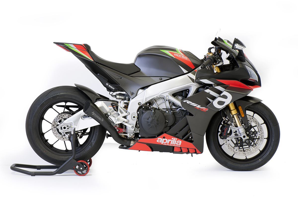 HP CORSE Aprilia RSV4 (19/20) Slip-on Exhaust "Hydroform Short Black" (racing)