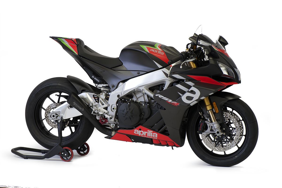 HP CORSE Aprilia RSV4 (19/20) Slip-on Exhaust "Hydroform Short Black" (racing)