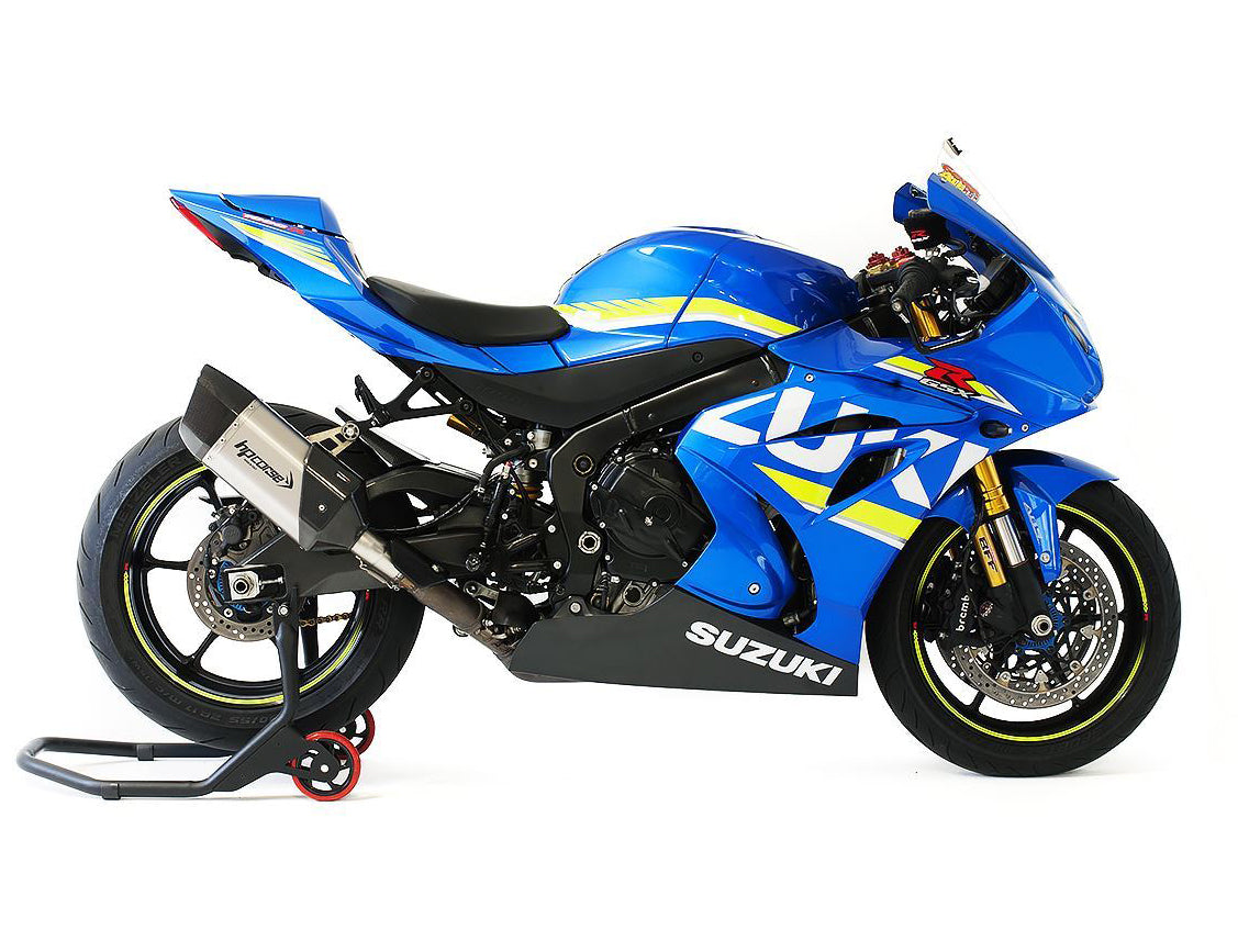 HP CORSE Suzuki GSX-R 1000 (17-20) Slip-on Exhaust "SP-3 Carbon Short 230 Titanium" (Racing)