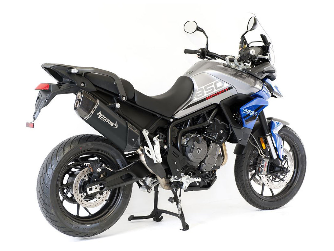 HP CORSE Triumph Tiger 900 (2021+) Slip-on Exhaust "SP-3 Carbon 350 Ceramic Black" (Euro 5)