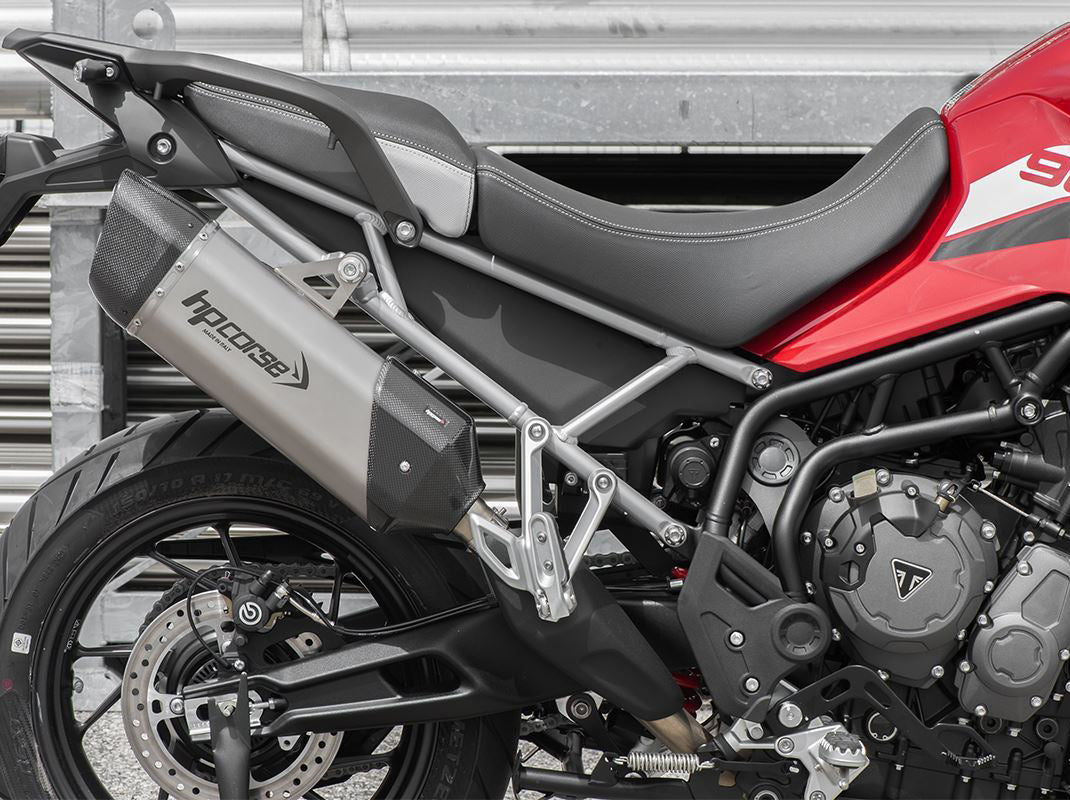 HP CORSE Triumph Tiger 900 (2021+) Slip-on Exhaust "SP-3 Carbon 350 Inox Satin" (Euro 5)