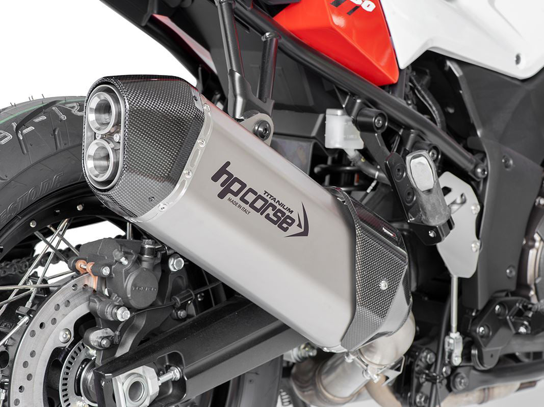 HP CORSE Suzuki V-Strom 1050 (2020+) Slip-on Exhaust "SPS Carbon 350 Titanium" (Euro 5)