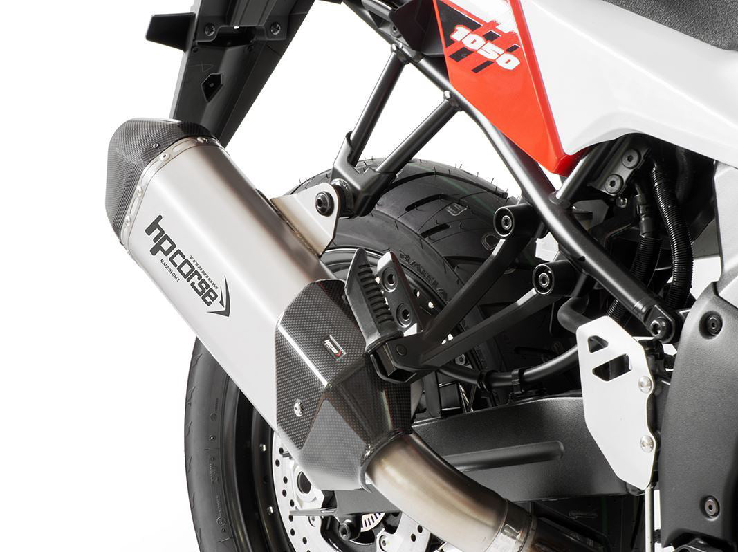 HP CORSE Suzuki V-Strom 1050 (2020+) Slip-on Exhaust "SPS Carbon 350 Titanium" (Euro 5)