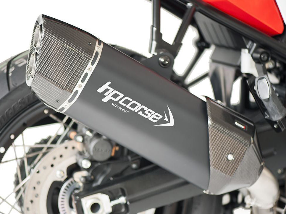 HP CORSE Suzuki V-Strom 1050 (2020+) Slip-on Exhaust "SP-3 Carbon 350 Ceramic Black" (Euro 5)