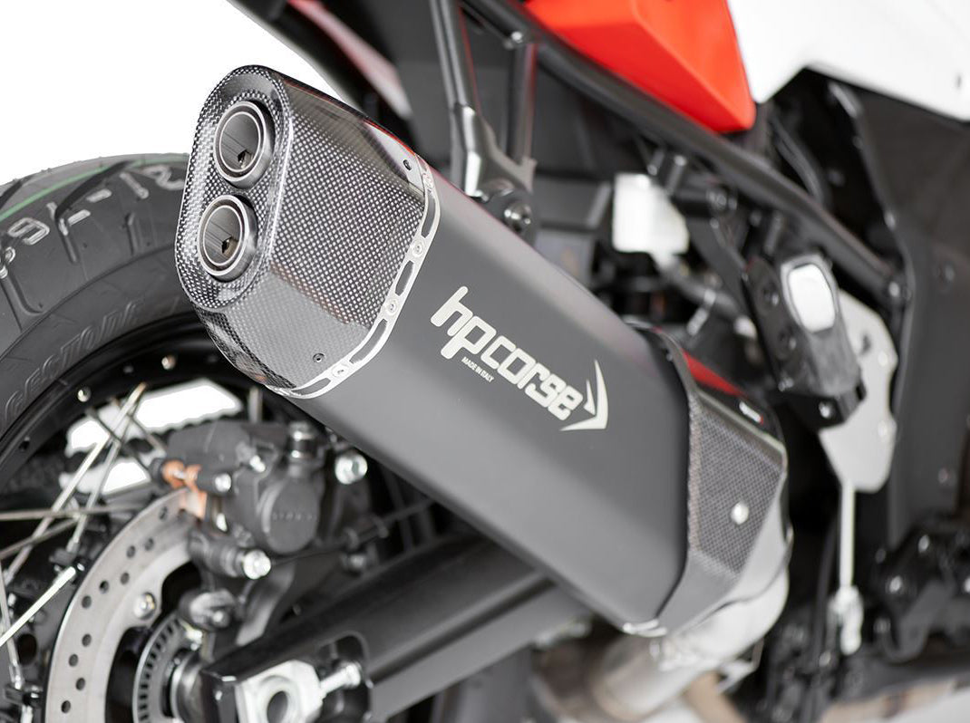 HP CORSE Suzuki V-Strom 1050 (2020+) Slip-on Exhaust "SP-3 Carbon 350 Ceramic Black" (Euro 5)