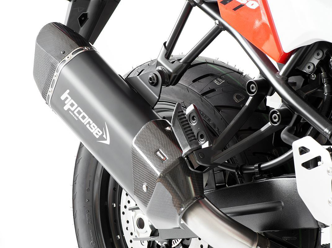 HP CORSE Suzuki V-Strom 1050 (2020+) Slip-on Exhaust "SP-3 Carbon 350 Ceramic Black" (Euro 5)