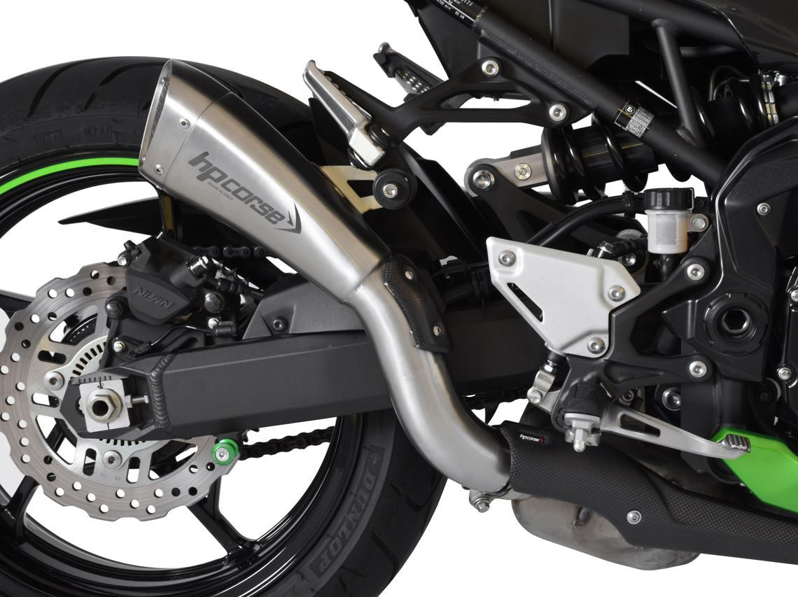 HP CORSE Kawasaki Z900 (2020+) Slip-on Exhaust "Hydroform Short R Inox Satin" (Euro 4/5)