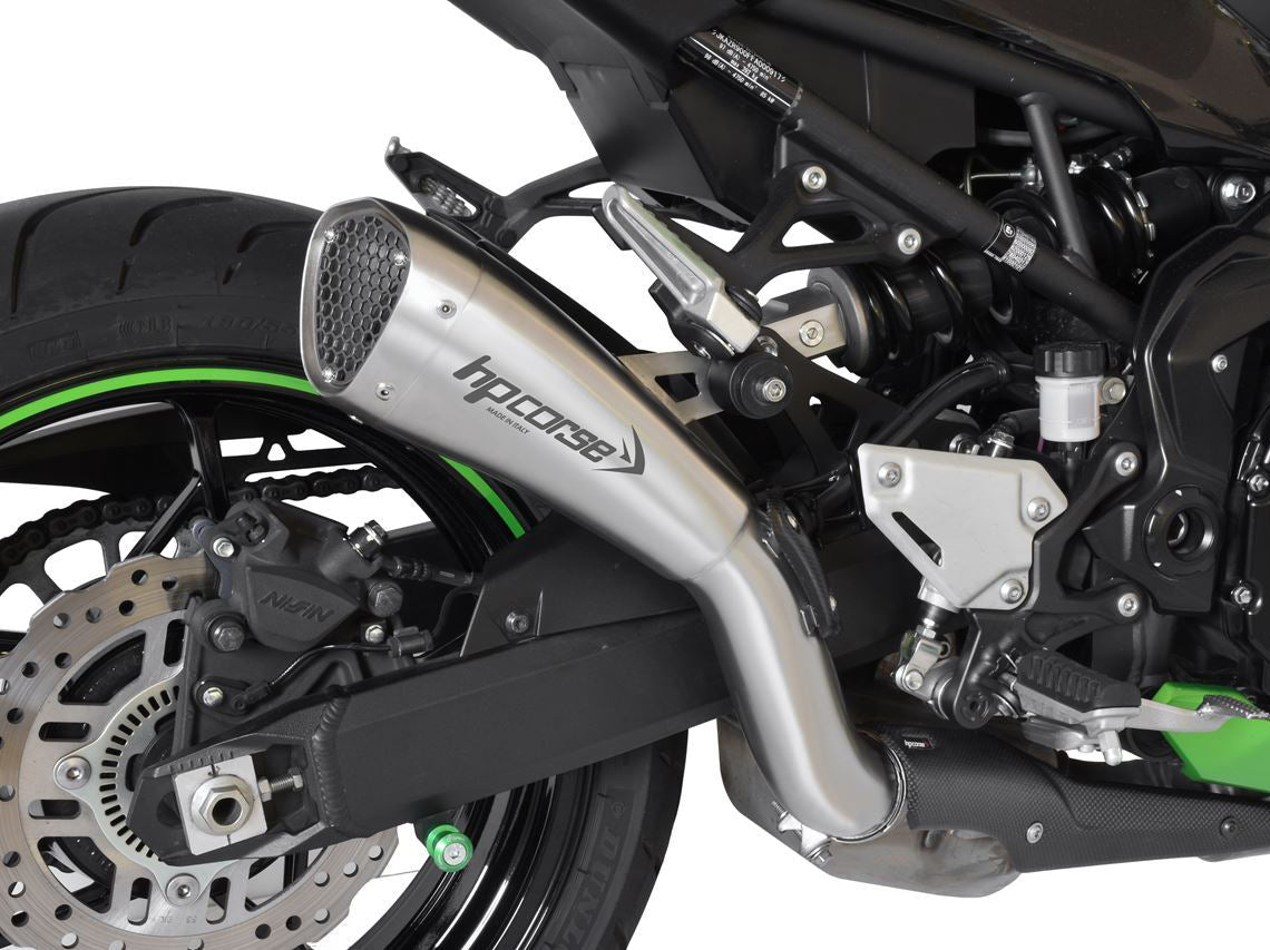 HP CORSE Kawasaki Z900 (2020+) Slip-on Exhaust "Hydroform Short R Inox Satin" (Euro 4/5)