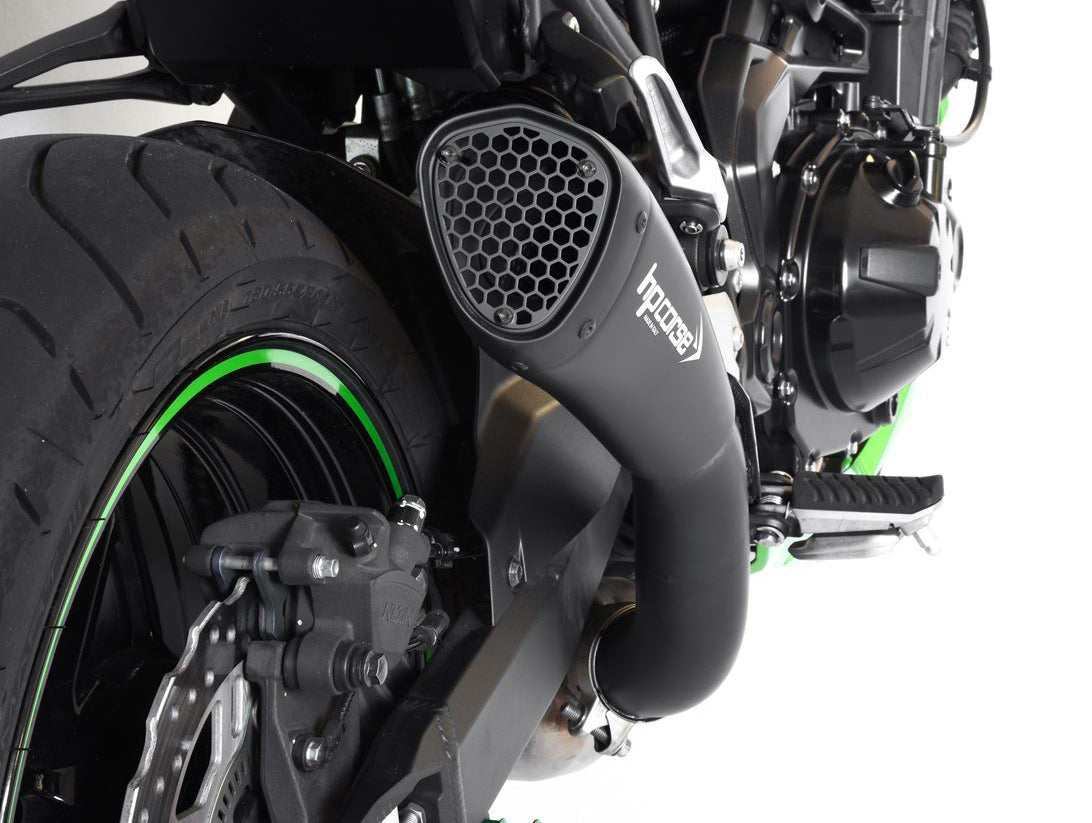 HP CORSE Kawasaki Z900 (2020+) Slip-on Exhaust "Hydroform Short R Ceramic Black" (Euro 4/5)