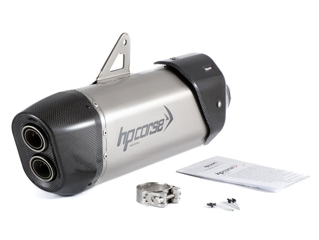 HP CORSE Triumph Tiger 900 (2021+) Slip-on Exhaust "SP-3 Carbon 350 Inox Satin" (Euro 5)