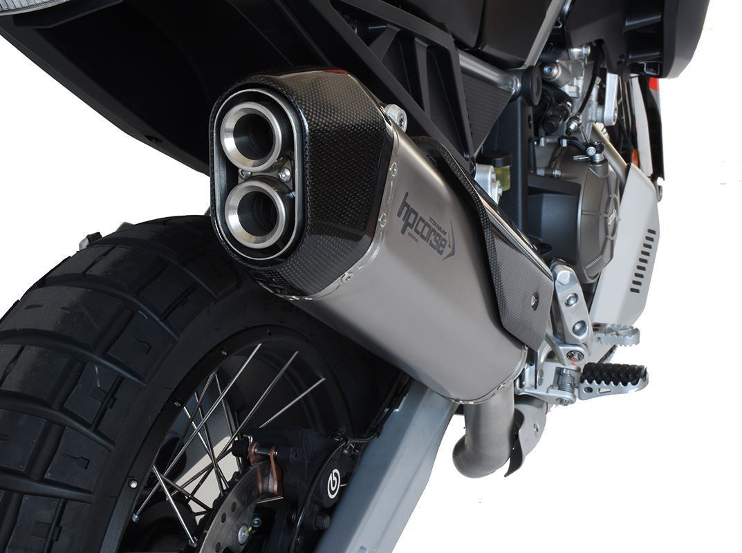 HP CORSE Aprilia Tuareg 660 (2022+) Slip-on Exhaust "SPS Carbon 350 Titanium" (Euro5)