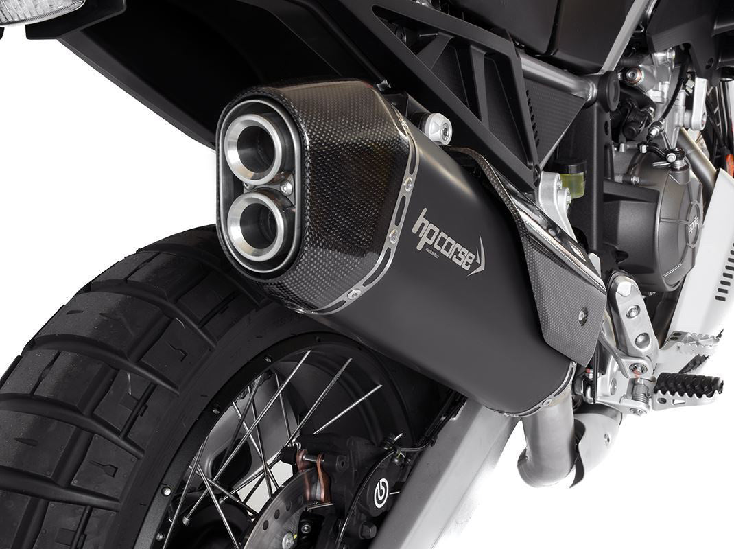 HP CORSE Aprilia Tuareg 660 (2022+) Slip-on Exhaust "SPS Carbon 350 Black" (Euro5)