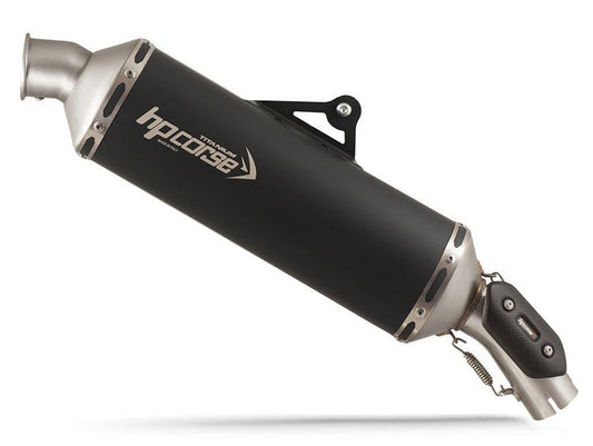 HP CORSE Aprilia Tuareg 660 (2022+) Low-mount Slip-on Exhaust "SP-1 Titanium Black" (Euro5)