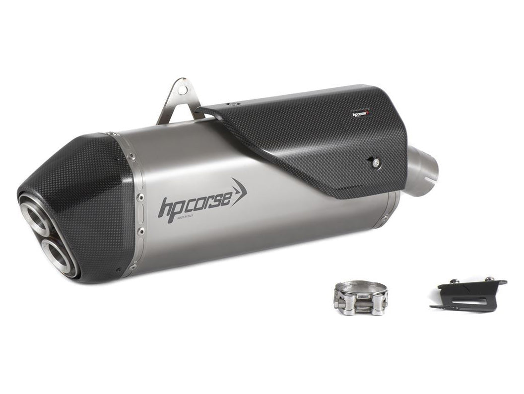 HP CORSE Aprilia Tuareg 660 (2022+) Slip-on Exhaust "SPS Carbon 350 Satin" (Euro5)