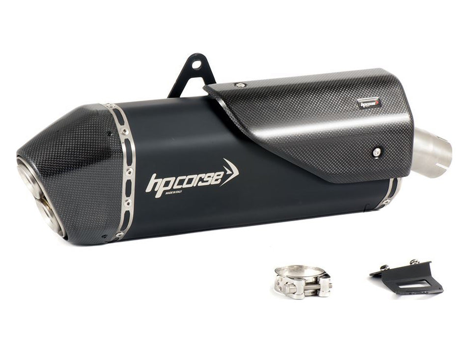 HP CORSE Aprilia Tuareg 660 (2022+) Slip-on Exhaust "SPS Carbon 350 Black" (Euro5)