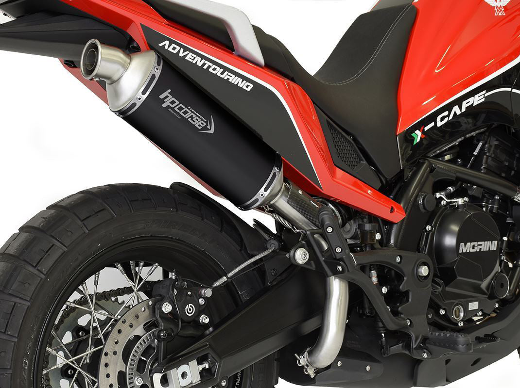 HP CORSE Moto Morini X-Cape (2021+) Slip-on Exhaust "SP-1 Short Black Titanium" (Euro 5)