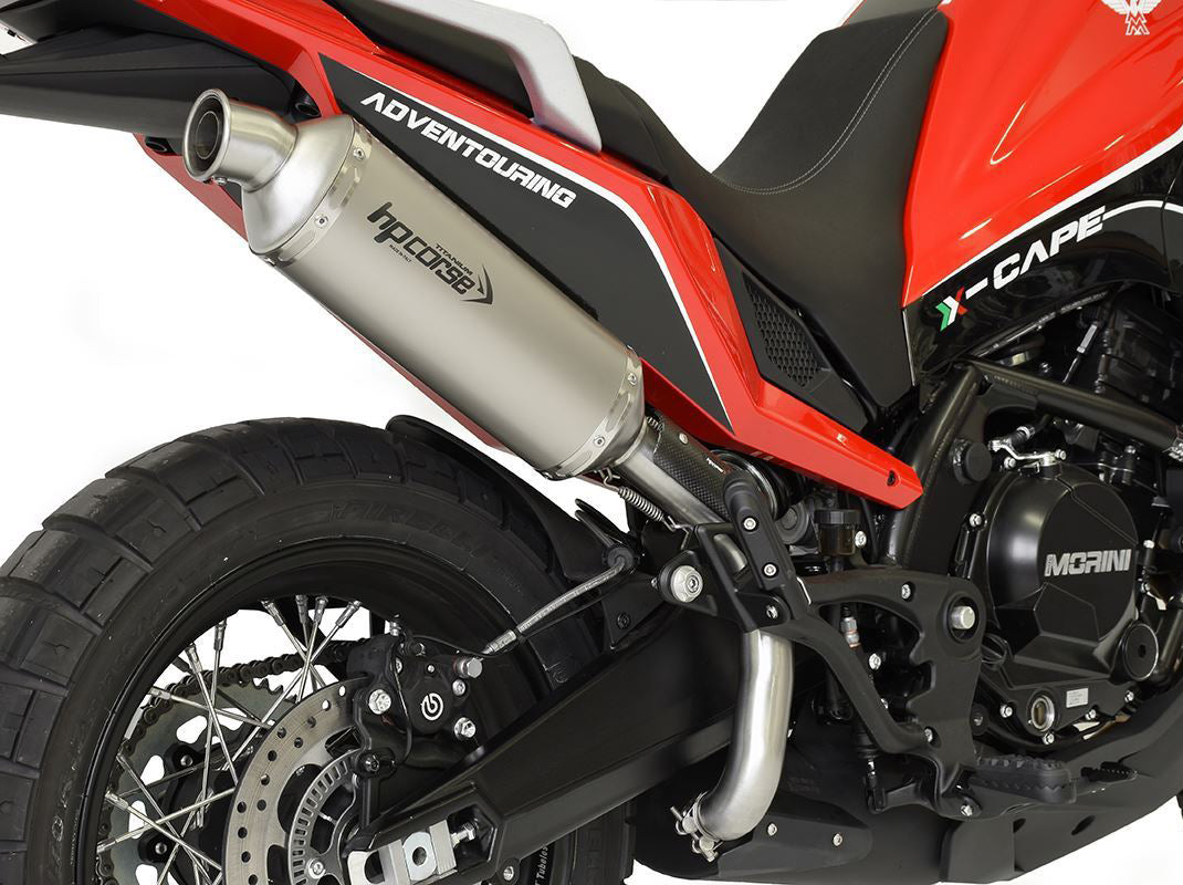 HP CORSE Moto Morini X-Cape (2021+) Slip-on Exhaust "SP-1 Short Titanium" (Euro 5)