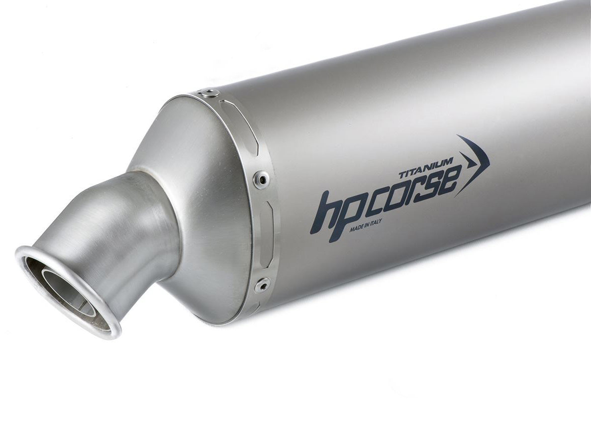 HP CORSE Ducati DesertX (2022+) High-mount Slip-on Exhaust "SP-1 Titanium Short" (Euro 5)