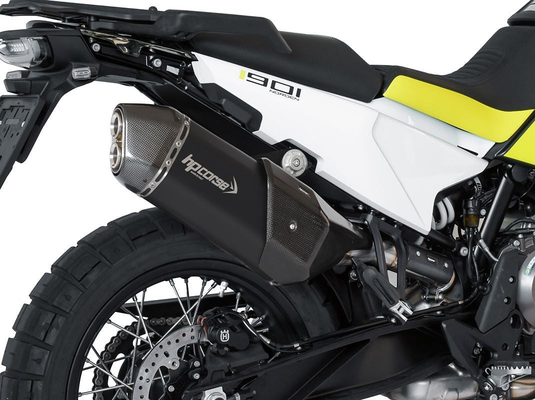 HP CORSE Husqvarna Norden 901 (2022+) Slip-on Exhaust "SPS Carbon Short Ceramic Black" (Euro 5)