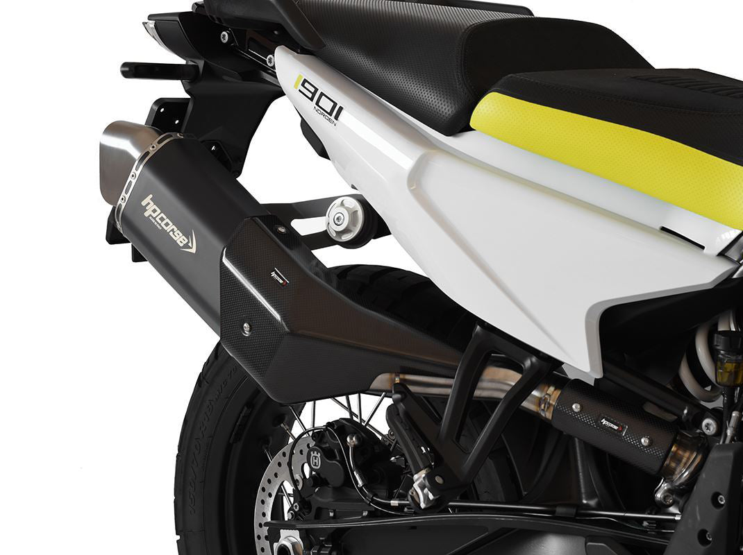 HP CORSE Husqvarna Norden 901 (2022+) Slip-on Exhaust "4-Track R Short Ceramic Black" (Euro 5)