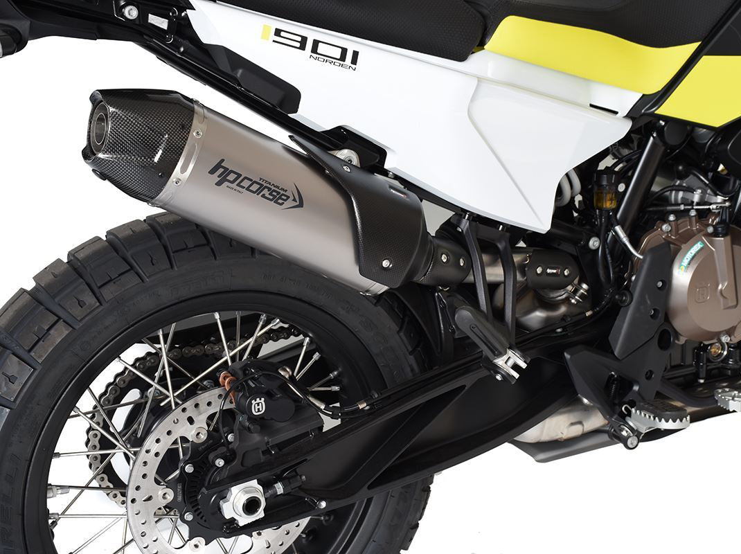 HP CORSE Husqvarna Norden 901 (2022+) Slip-on Exhaust "SP-1 Carbon Short Titanium" (Euro 5)