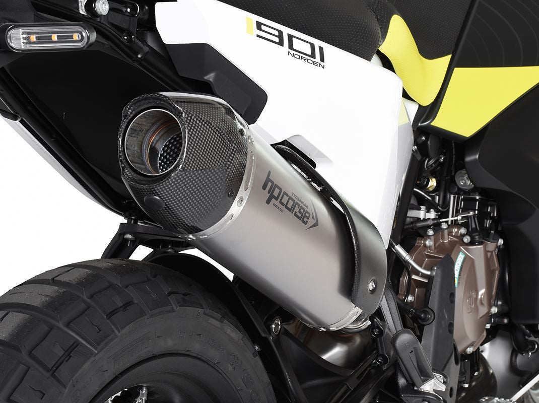 HP CORSE Husqvarna Norden 901 (2022+) Slip-on Exhaust "SP-1 Carbon Short Titanium" (Euro 5)