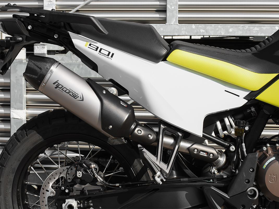 HP CORSE Husqvarna Norden 901 (2022+) Slip-on Exhaust "SP-1 Carbon Short Titanium" (Euro 5)