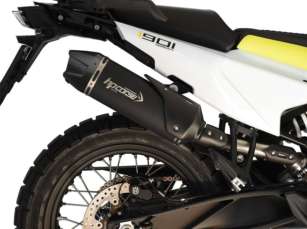 HP CORSE Husqvarna Norden 901 (2022+) Slip-on Exhaust "SP-1 Carbon Short Black Titanium" (Euro 5)