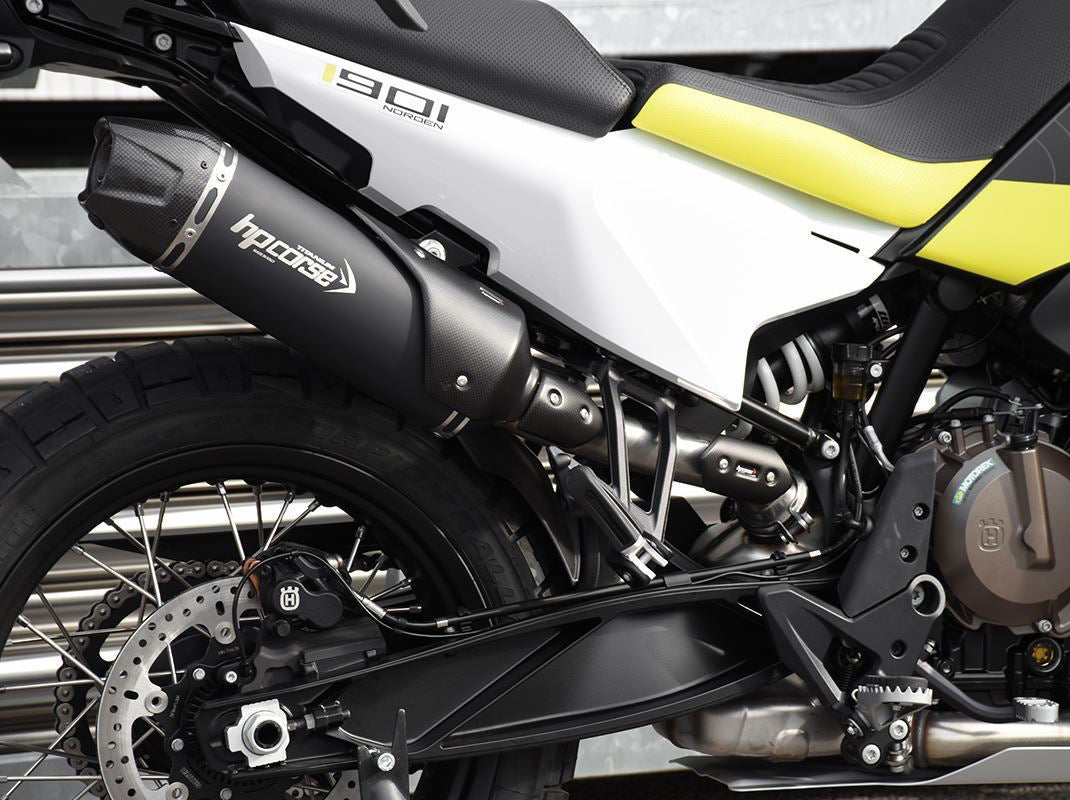 HP CORSE Husqvarna Norden 901 (2022+) Slip-on Exhaust "SP-1 Carbon Short Black Titanium" (Euro 5)