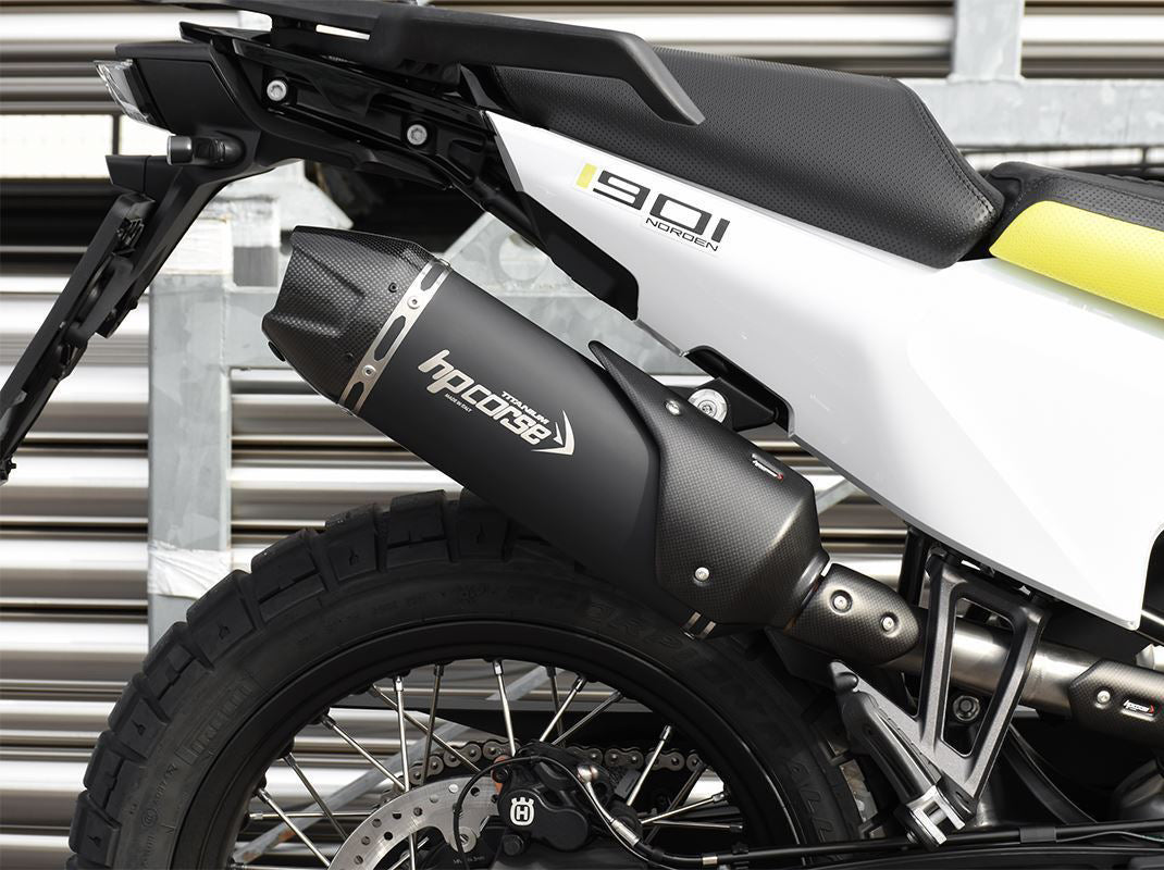 HP CORSE Husqvarna Norden 901 (2022+) Slip-on Exhaust "SP-1 Carbon Short Black Titanium" (Euro 5)