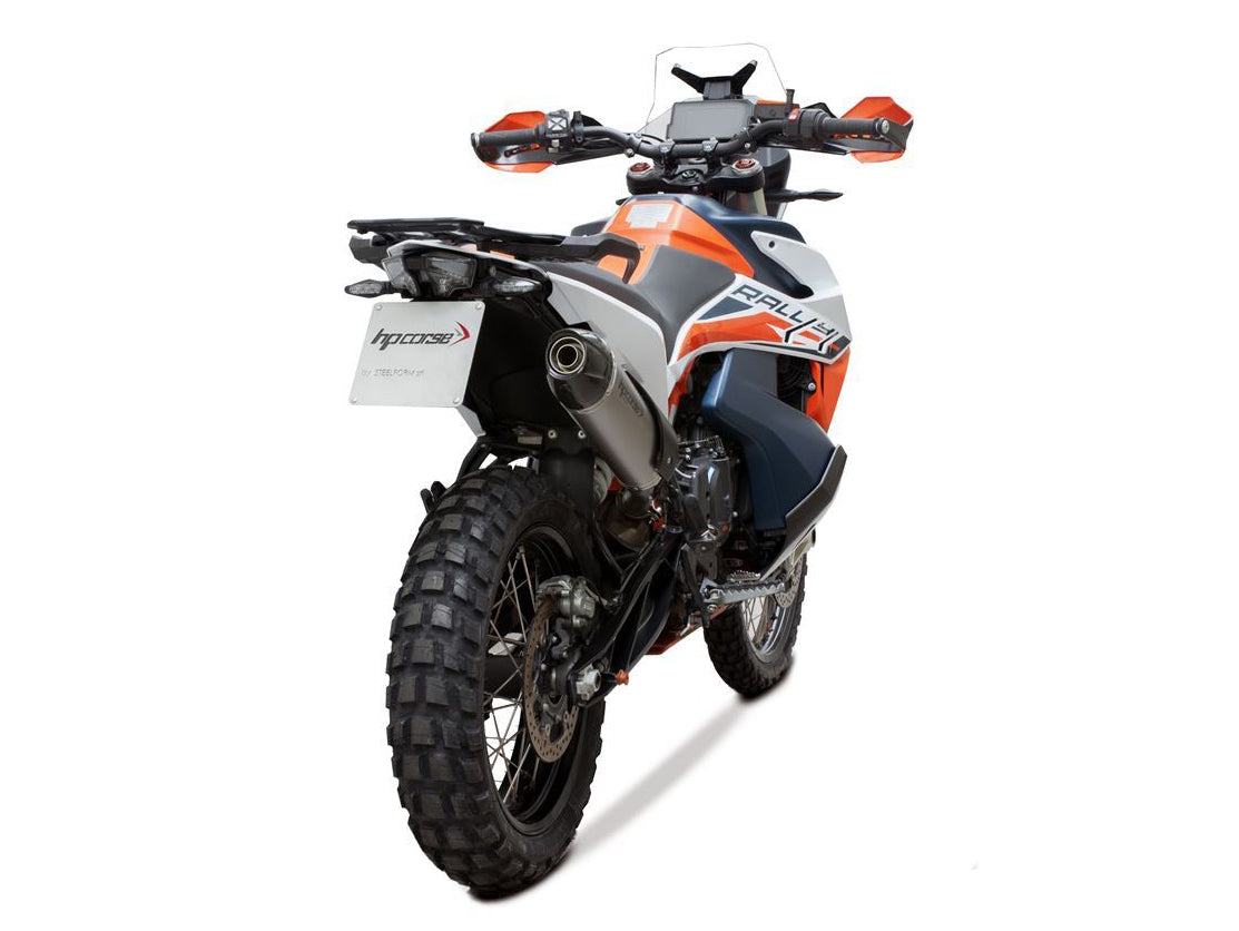 HP CORSE KTM 890 Adventure (2021+) Slip-on Exhaust "SP-1 Carbon Short Titanium" (Euro 5)