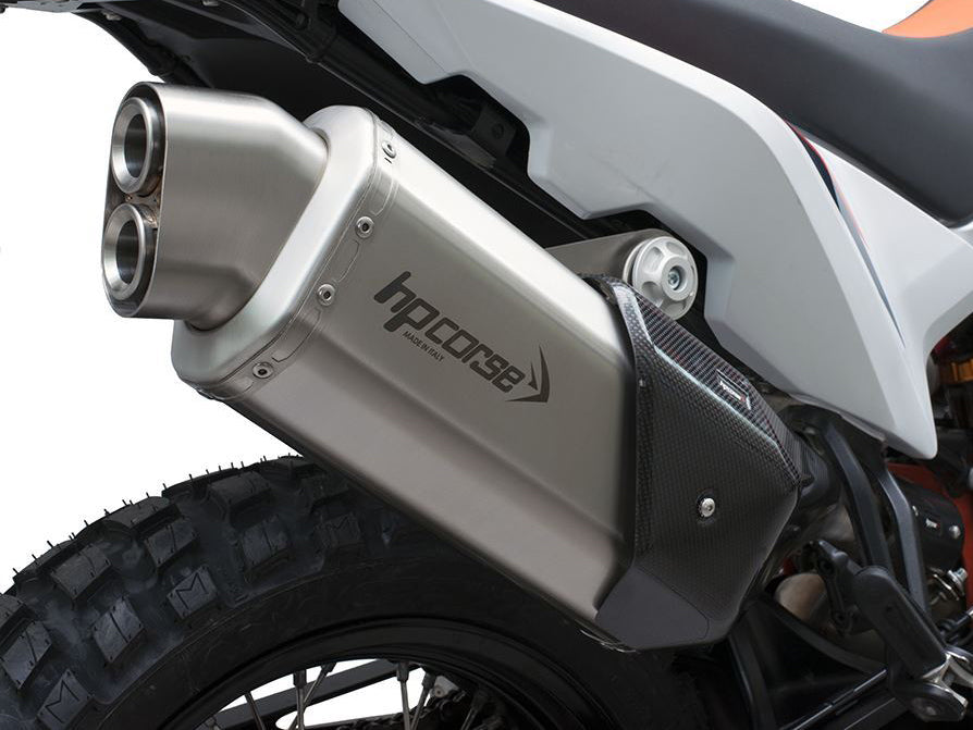 HP CORSE KTM 890 Adventure (2021+) Slip-on Exhaust "4-Track R Short Titanium" (Euro 5)