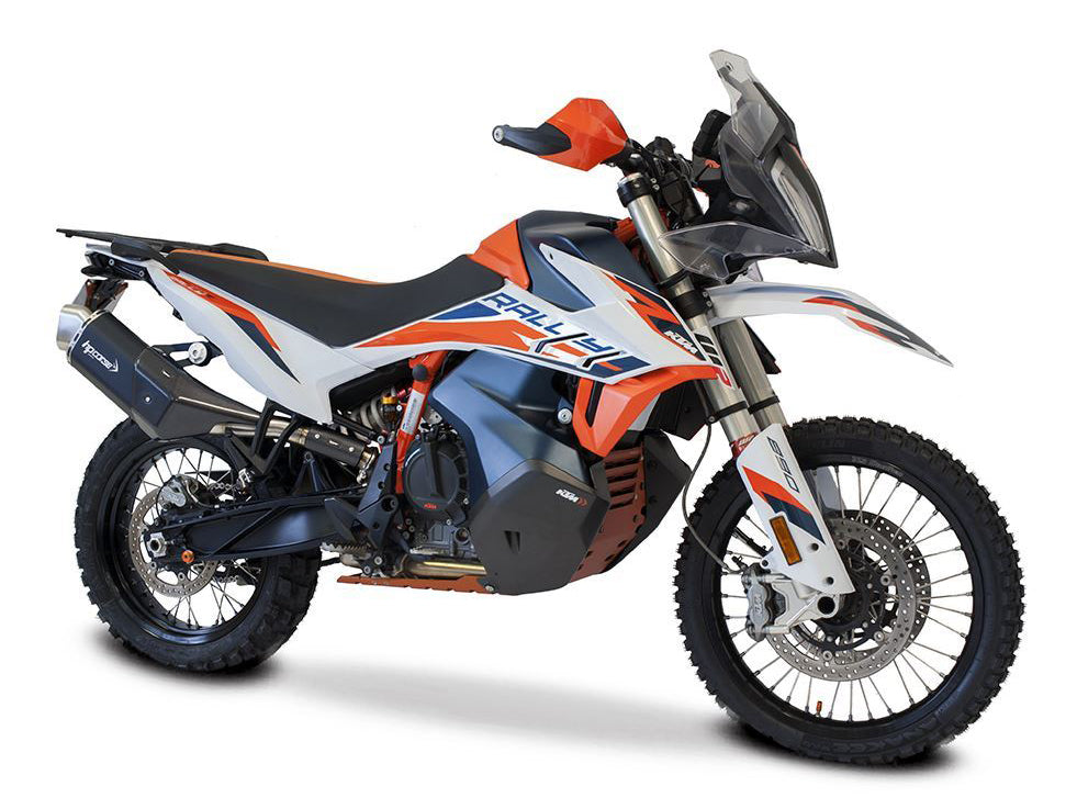 HP CORSE KTM 890 Adventure (2021+) Slip-on Exhaust "4-Track R Short Inox Black" (Euro 5)