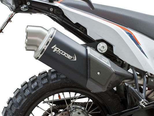 HP CORSE KTM 890 Adventure (2021+) Slip-on Exhaust "4-Track R Short Inox Black" (Euro 5)