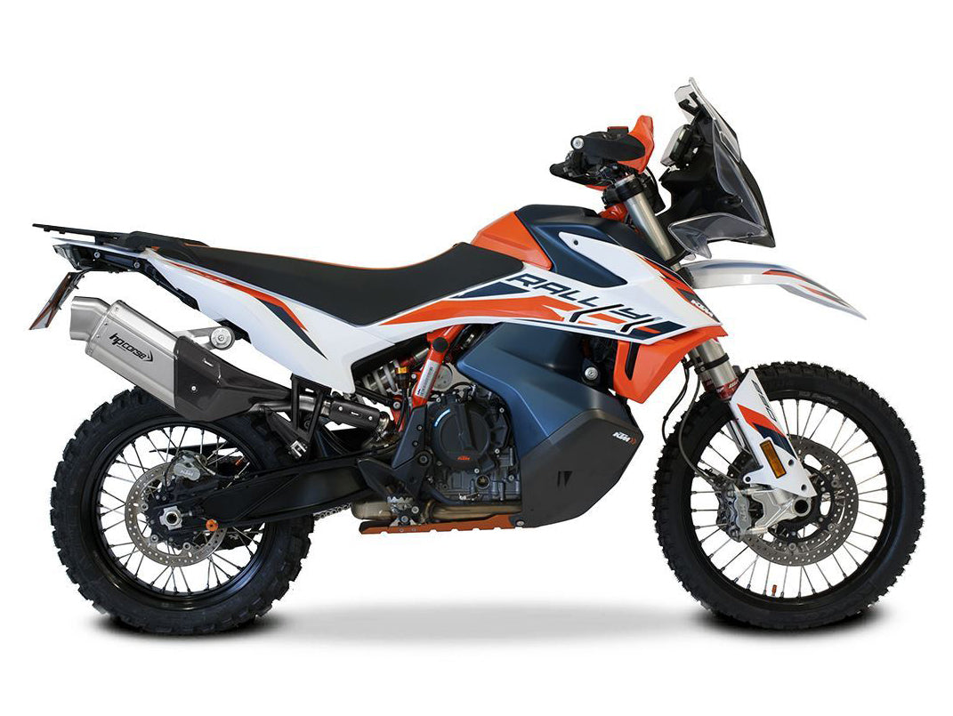 HP CORSE KTM 890 Adventure (2021+) Slip-on Exhaust "4-Track R Short Inox Satin" (Euro 5)