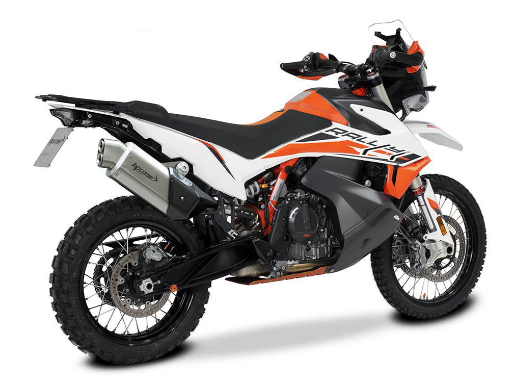 HP CORSE KTM 890 Adventure (2021+) Slip-on Exhaust "4-Track R Short Inox Satin" (Euro 5)