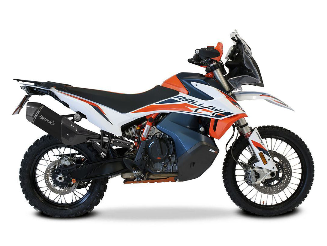 HP CORSE KTM 890 Adventure (2021+) Slip-on Exhaust "SPS Carbon Short Inox Black" (Euro 5)